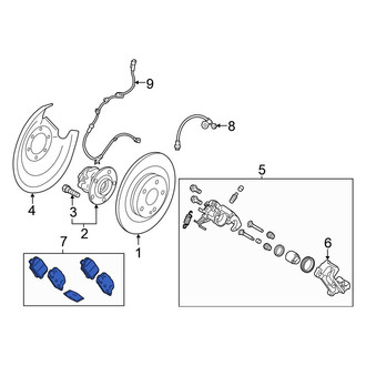 Mitsubishi OE - Rear Disc Brake Pad Set