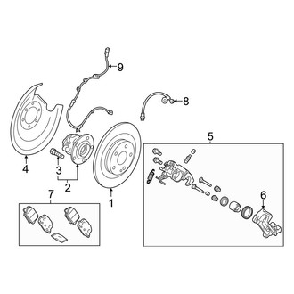 Mitsubishi OE - Rear Suspension - Brake Components