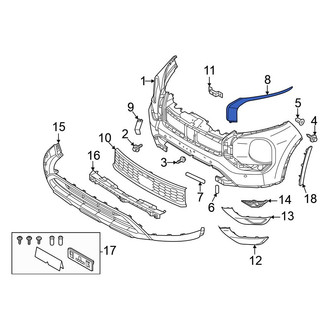 Mitsubishi OE - Front Left Upper Bumper Trim