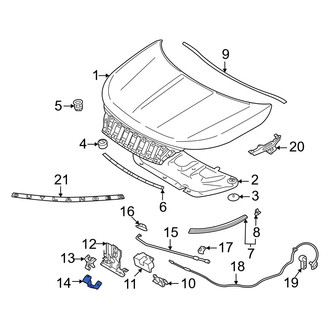 Mitsubishi OE - Front Hood Latch Cover