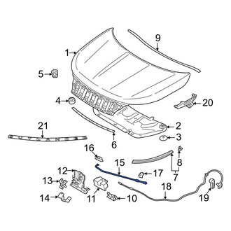 Mitsubishi OE - Front Hood & Trunk Prop Rod