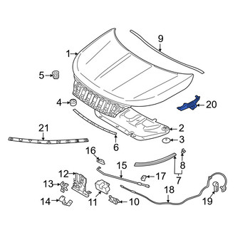 Mitsubishi OE - Front Right Hood Hinge