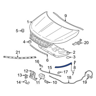 Mitsubishi OE - Front Forward Hood Seal