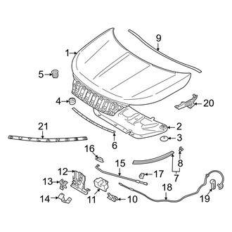 Mitsubishi OE - Hood & Grille - Hood & Components