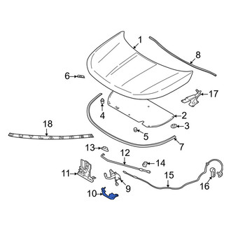 Mitsubishi OE - Front Hood Latch Cover