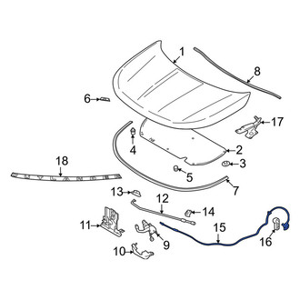 Mitsubishi OE - Front Hood Release Cable