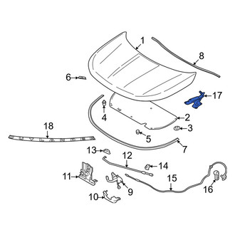 Mitsubishi OE - Front Left Hood Hinge