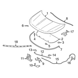 Mitsubishi OE - Hood & Grille - Hood & Components (ES / SE / SEL)