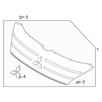 Mitsubishi OE - Hood & Grille - Grille & Components (ES / SE / SEL)