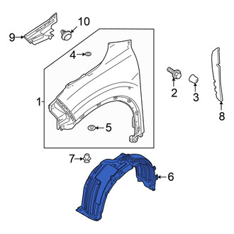 Mitsubishi OE - Front Left Fender Splash Shield