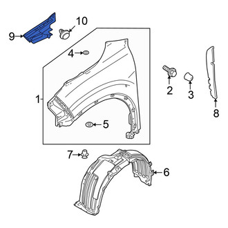 Mitsubishi OE - Front Left Fender Filler Panel