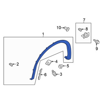 Mitsubishi OE - Front Left Wheel Arch Molding