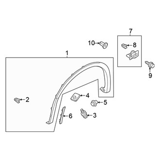 Mitsubishi OE - Fender - Exterior Trim (ES / SE / SEL)