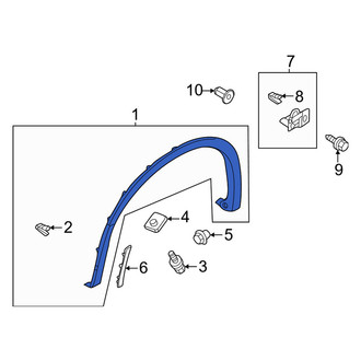Mitsubishi OE - Front Left Wheel Arch Molding