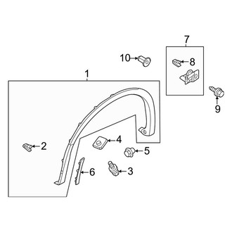 Mitsubishi OE - Fender - Exterior Trim (ES / SE / SEL)