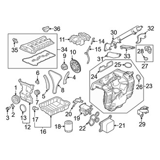 Mitsubishi OE - Engine / Transaxle - Engine Parts (ES / SE / SE Tech / SEL / SEL Premium / SEL Touring)