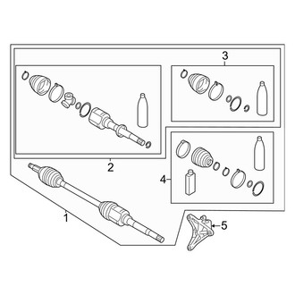 Mitsubishi OE - Front Suspension - Drive Axles (ES / SE / SE Launch Edition / SEL FWD)