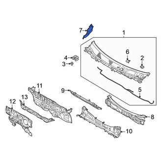 Mitsubishi OE - Left Cowl Side Panel