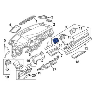 Mitsubishi OE - Left Inner Dashboard Air Vent