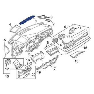 Mitsubishi OE - Center Dashboard Air Vent Trim
