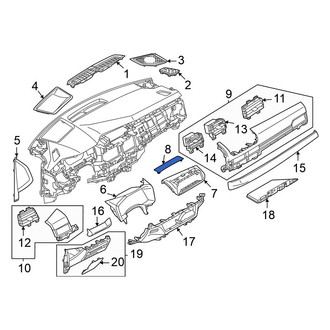 Mitsubishi OE - Left Instrument Panel Trim Panel