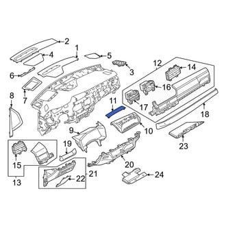 Mitsubishi OE - Center Instrument Panel Trim Panel