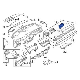 Mitsubishi OE - Right Outer Dashboard Air Vent