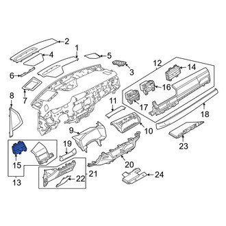 Mitsubishi OE - Left Outer Dashboard Air Vent