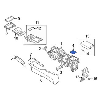 Mitsubishi OE - Rear Console Mat