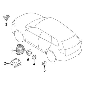 Mitsubishi OE - Restraint Systems - Air Bag Components (Modules & Sensors), (ES / Platinum Edition / SE / SEL / SEL Black Edition)