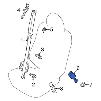 Mitsubishi OE - Center Left Seat Belt Receptacle
