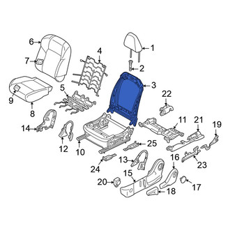 Mitsubishi OE - Front Left Seat Back Frame