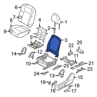 Mitsubishi OE - Front Left Seat Back Frame