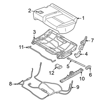 Mitsubishi OE - Seats & Tracks - Second Row Seats (Left Side, Seat Cushion Components), (ES / SE)