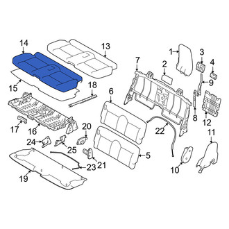 Mitsubishi OE - Rear Seat Cushion Foam