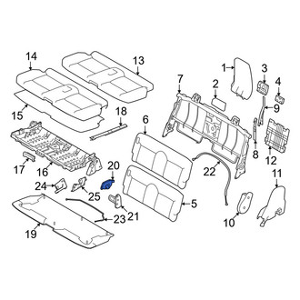 Mitsubishi OE - Rear Left Folding Seat Latch