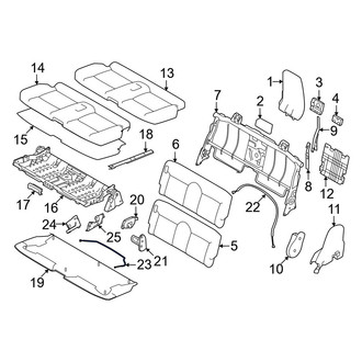 Mitsubishi OE - Rear Left Lower Folding Seat Release Cable