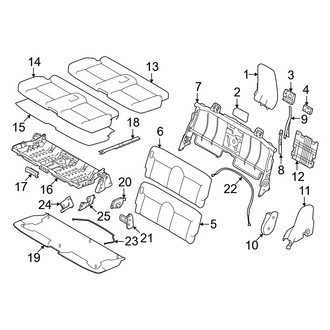 Mitsubishi OE - Seats & Tracks - Third Row Seats (ES / SE / SE Tech / SEL / SEL Premium / SEL Touring)