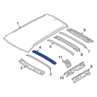 Mitsubishi OE - Center Front Roof Bow