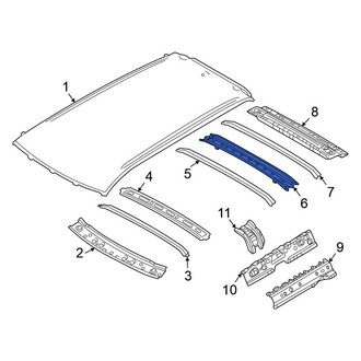 Mitsubishi OE - Center Rear Roof Bow