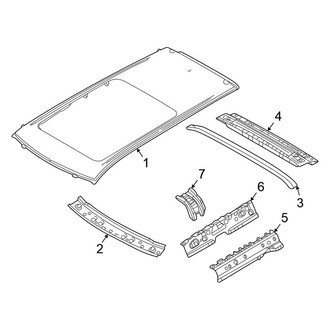 Mitsubishi OE - Roof & Components (With Panoramic Roof), (SE / SE Tech / SEL / SEL Premium / SEL Touring)