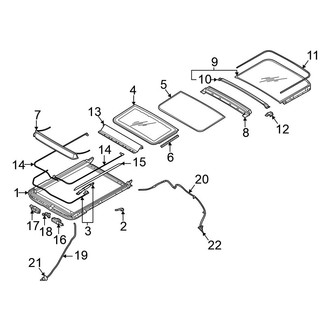 Mitsubishi OE - Roof - Sunroof (With Panoramic Roof), (SE / SE Tech / SEL / SEL Premium / SEL Touring)