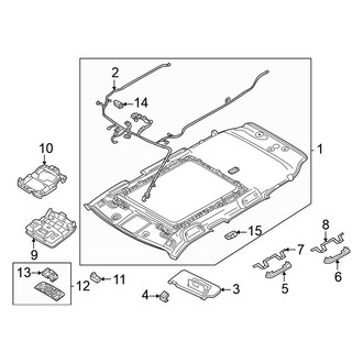 Mitsubishi OE - Roof - Interior Trim (With Panoramic Roof)