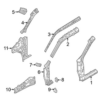 Mitsubishi OE - Pillars, Rocker & Floor - Hinge Pillar