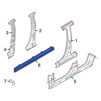Mitsubishi OE - Left Rocker Panel Reinforcement