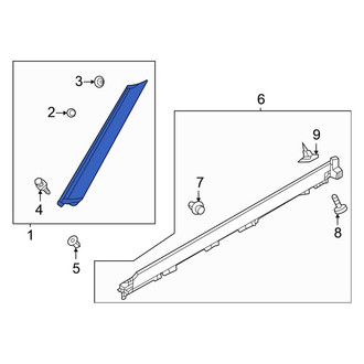 Mitsubishi OE - Left Windshield Molding
