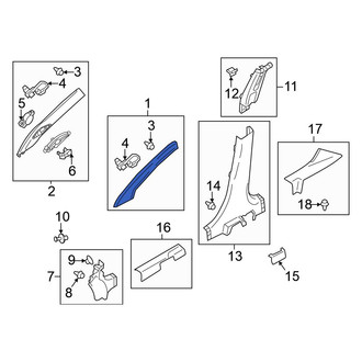 Mitsubishi OE - Left Body A-Pillar Trim Panel