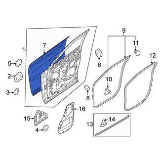 Mitsubishi OE - Rear Left Outer Door Outer Panel