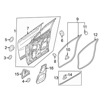 Mitsubishi OE - Front Door - Door & Components
