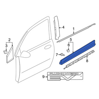 Mitsubishi OE - Front Left Door Molding